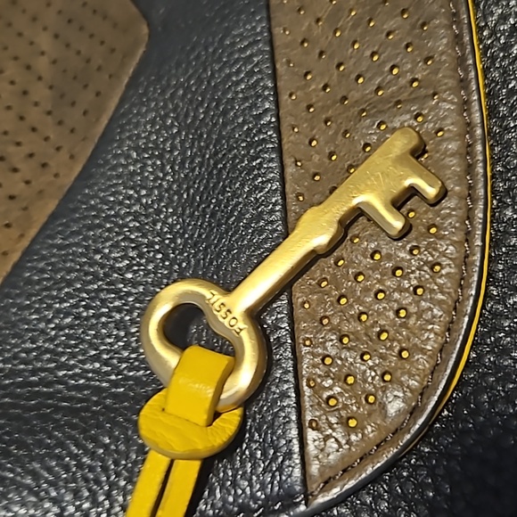 Fossil Mini Leather Crossbody Peyton Bag  with Double Flap - Picture 7 of 13